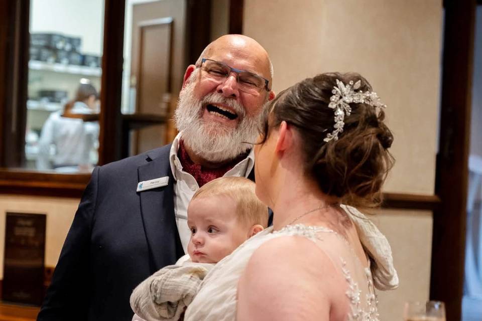 Relaxing after the ceremony