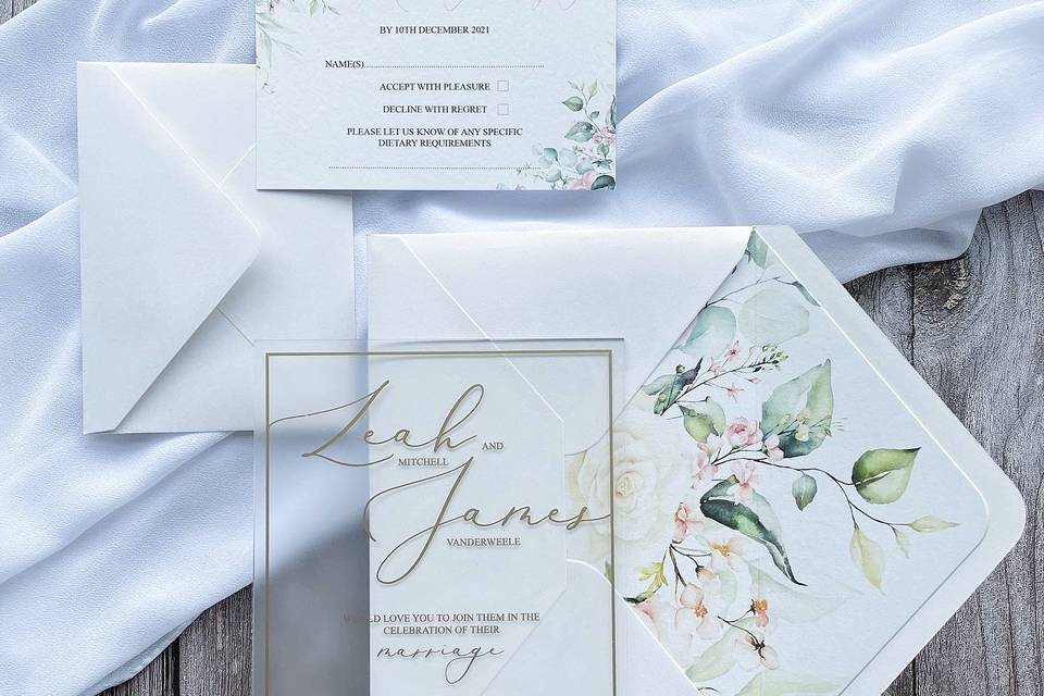 Frosted Acrylic Invitation