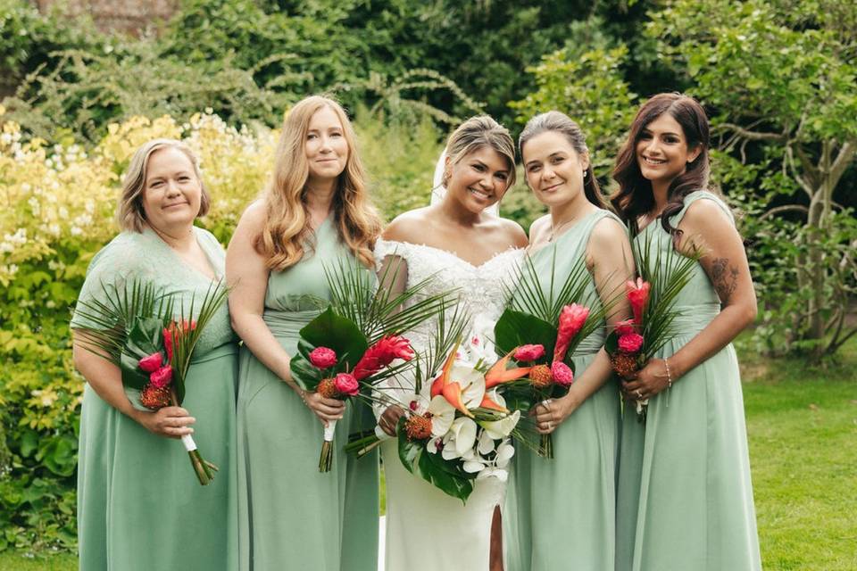 Beautiful Bride & Bridesmaids