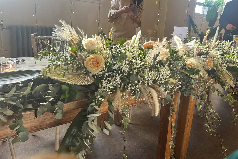 Top table flower arrangements