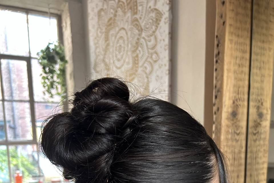 Hair up