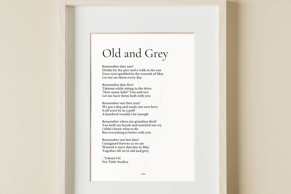 Framed Proposal Poem