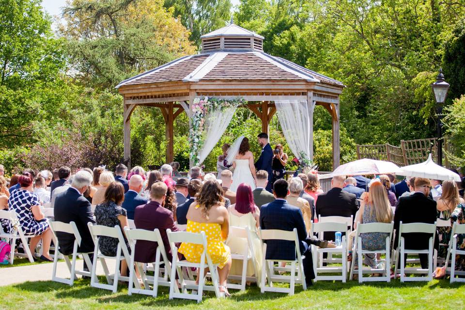 Outdoor wedding ceremony