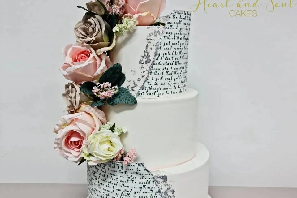 Lyric Wedding Cake.