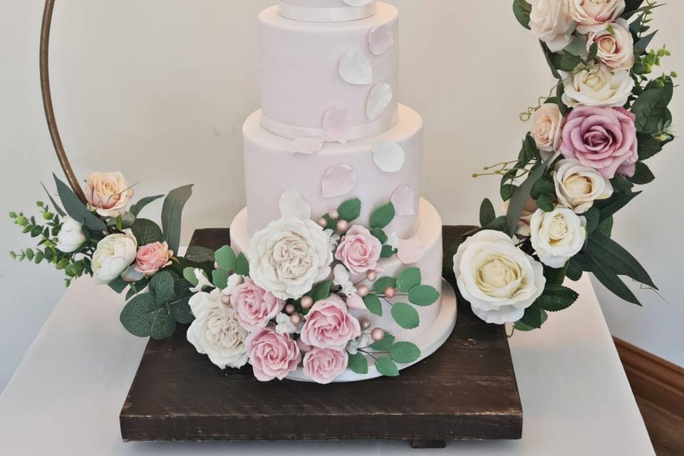 Sugar Rose Wedding Cake