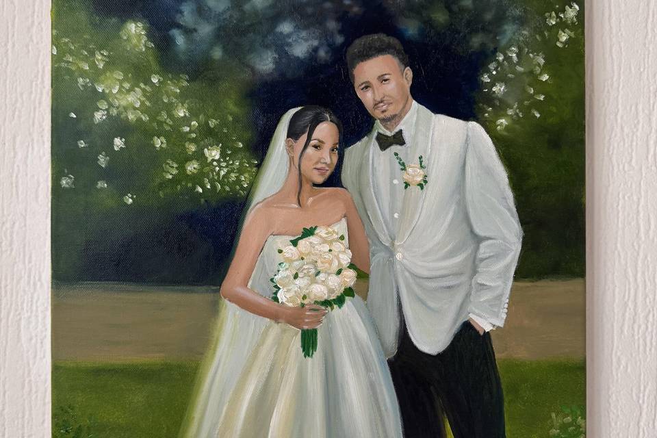 Live wedding painting