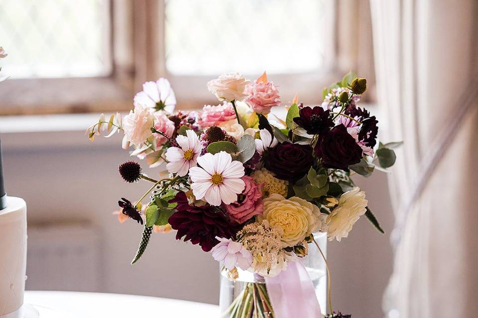 Bouquets as table dressing