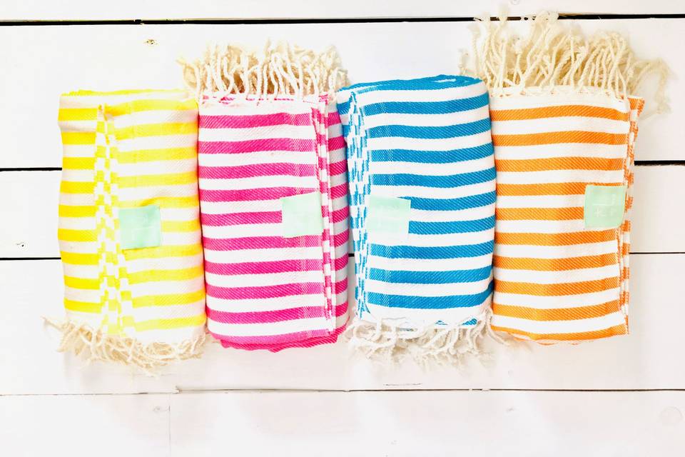 Striped hammam towels