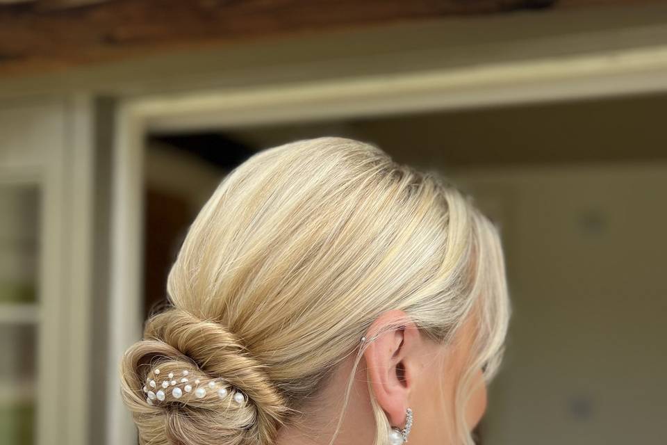 Sleek chic low bespoke bun