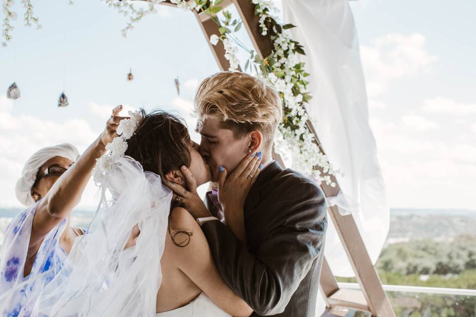 The I Do Ceremony Kiss
