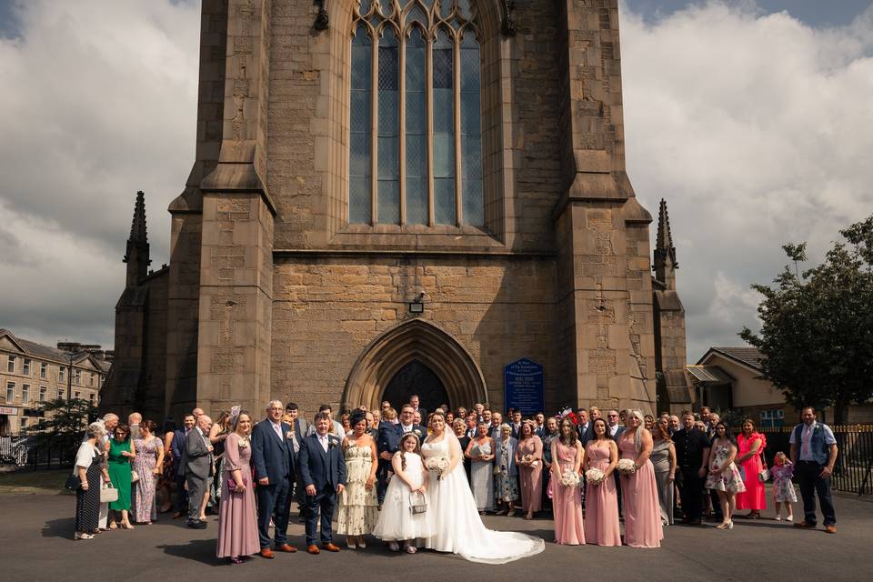 Group shot at the church