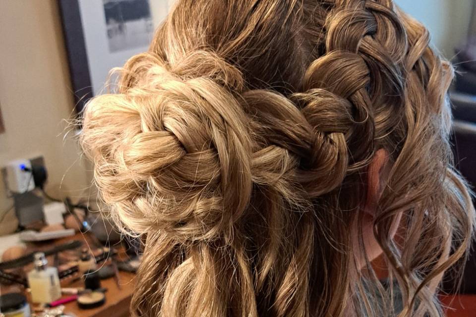 Dutch braid bridal