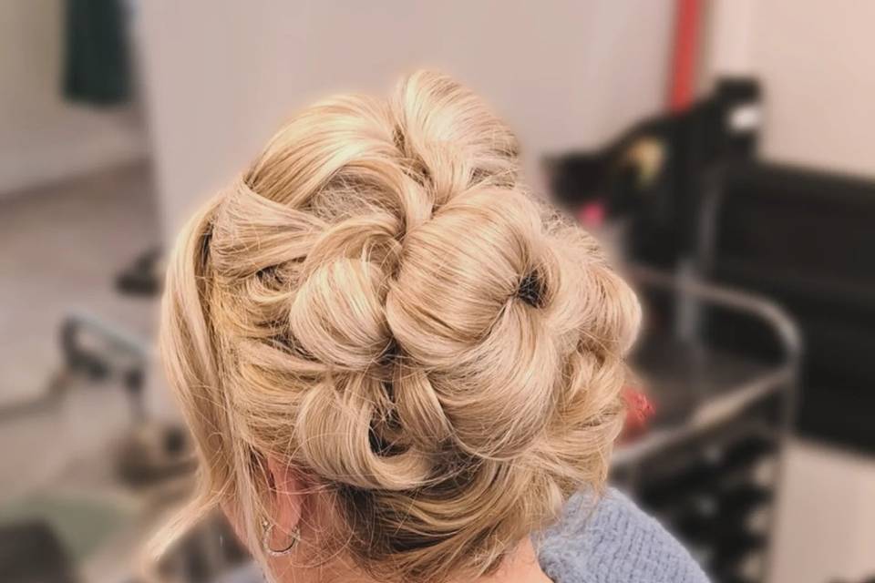 Curly updo