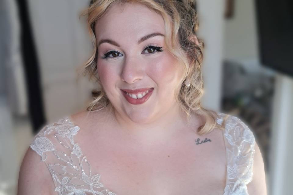 Beautiful angel bridal makeup