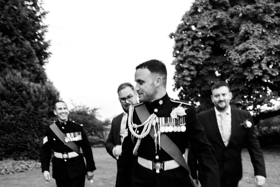 Groom in uniform