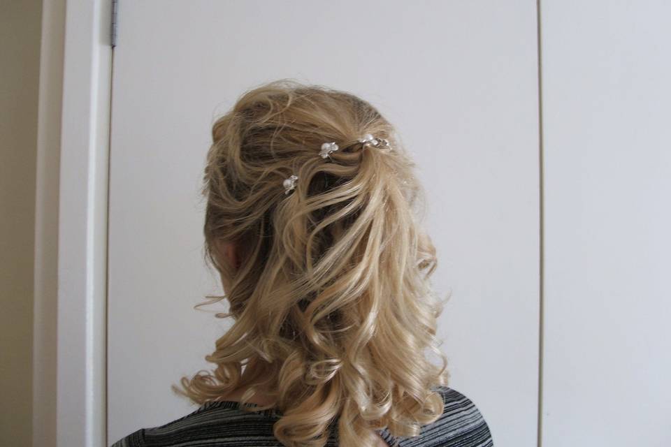 Half-up / half down hairstyle