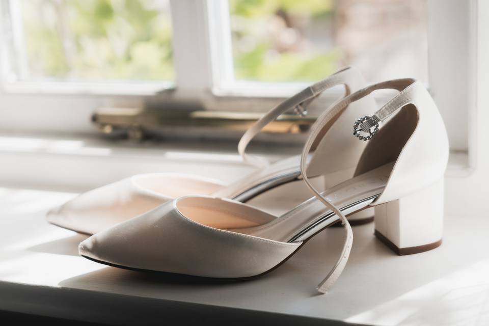 Brides wedding shoes