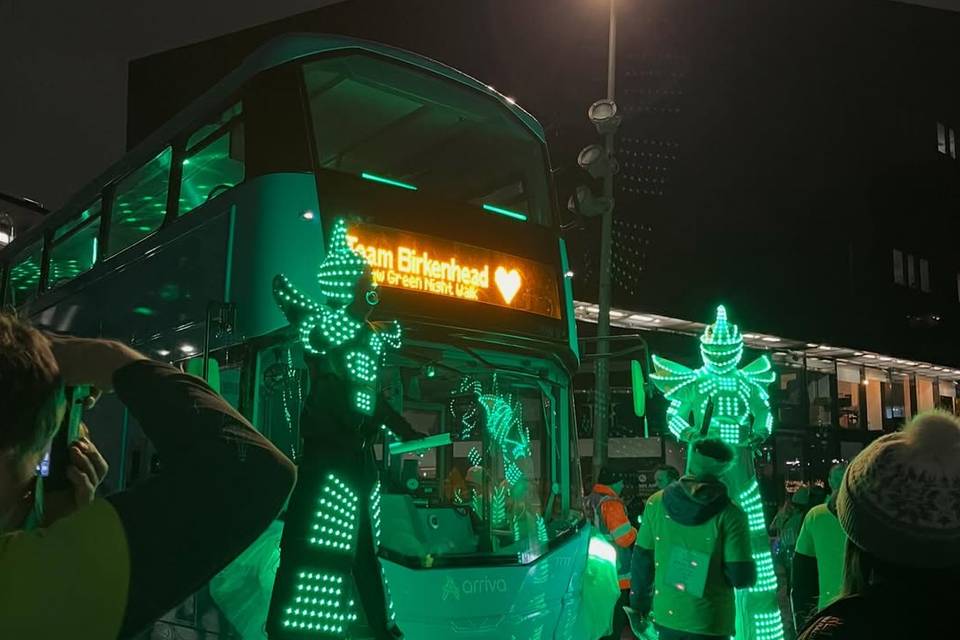 Led Stilt Walking Robots