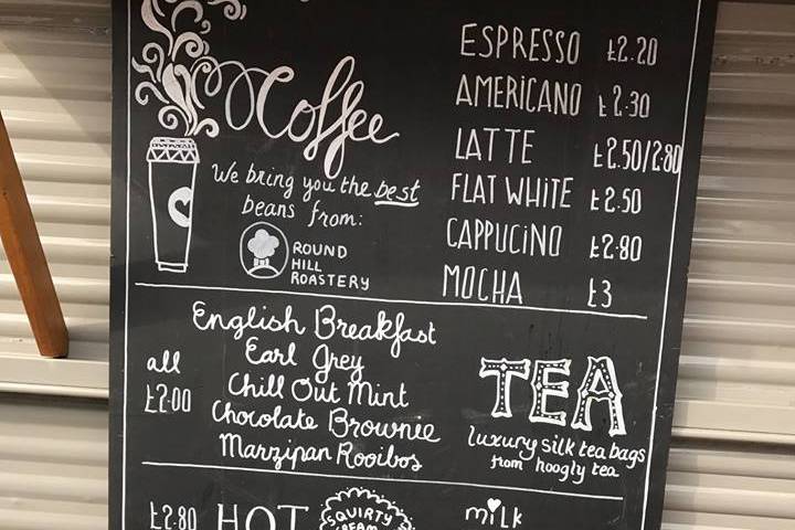 Our coffee menu