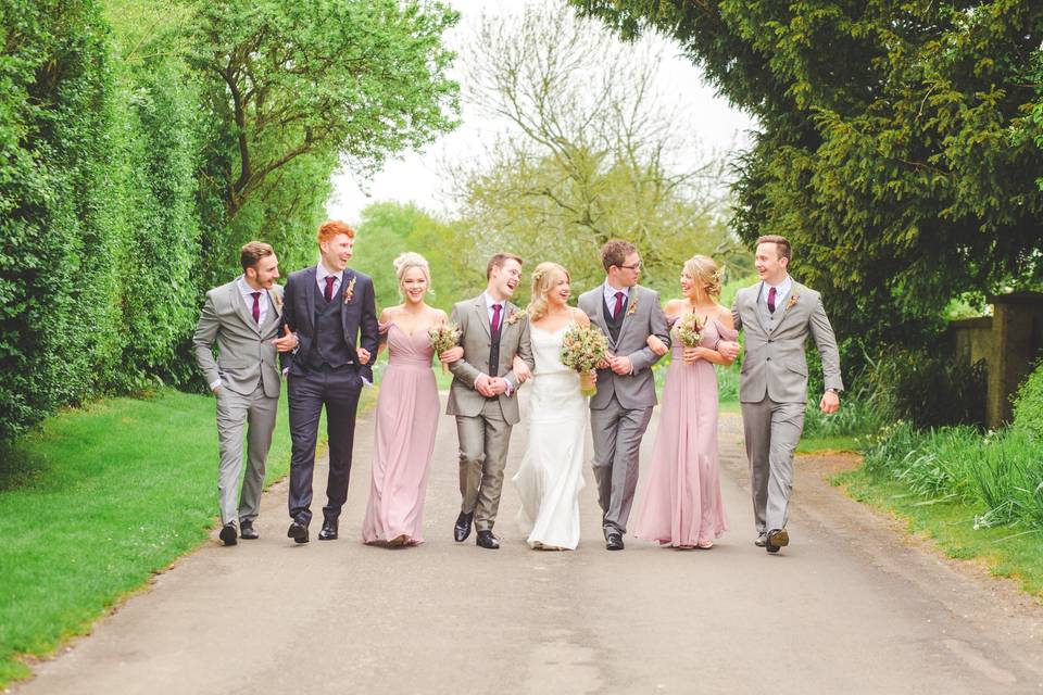 Spring Wedding Bridal Party