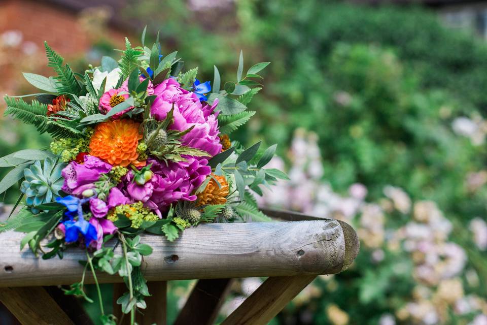 Bold Colours Wedding Flowers
