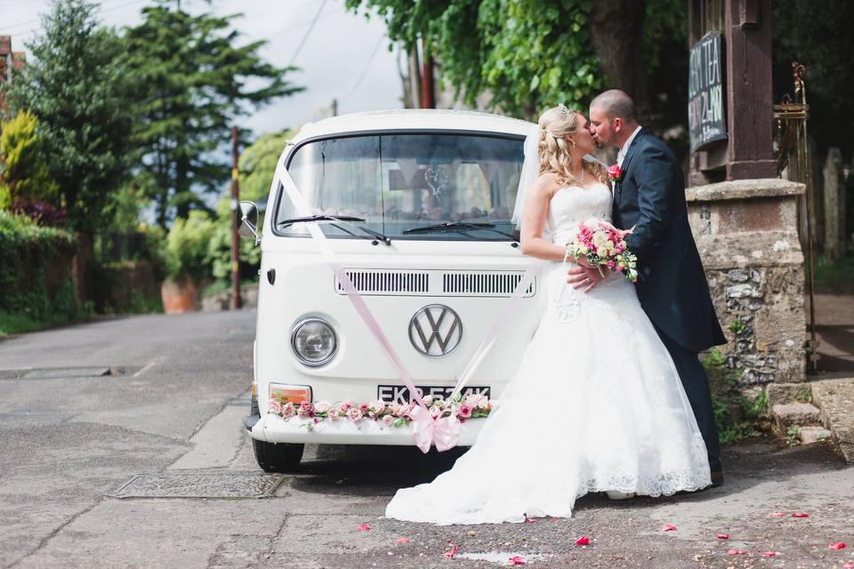 Church and Camper  Wedding