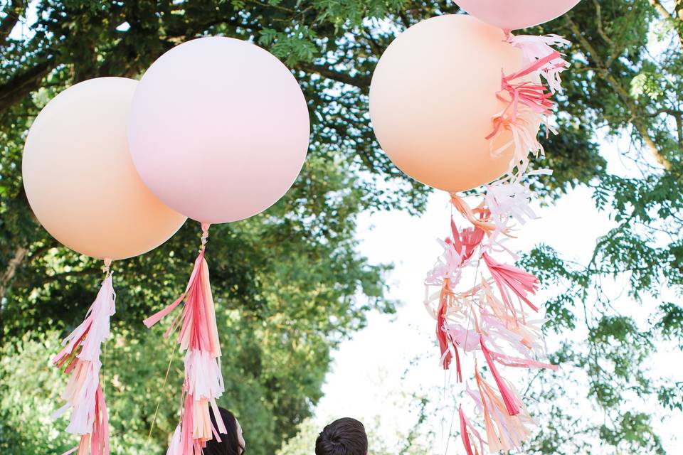 Elegant silver balloons