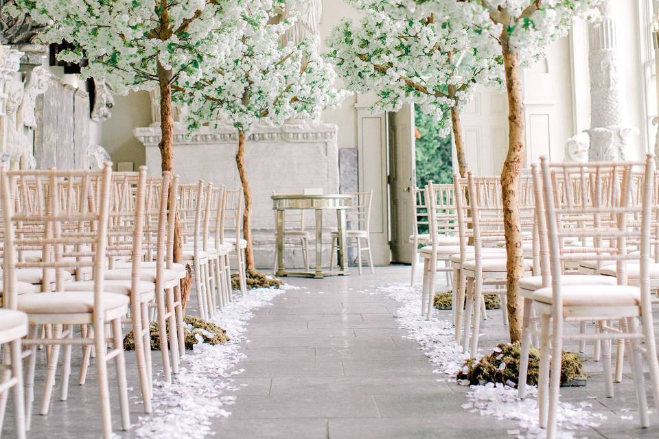 Elegant silver balloons