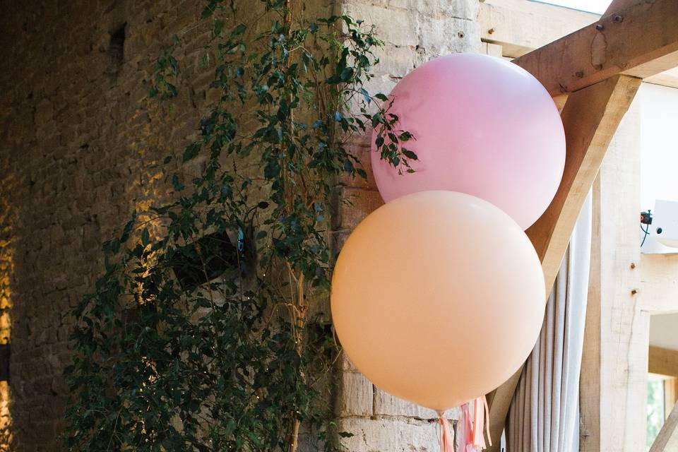 Balloon centrepieces