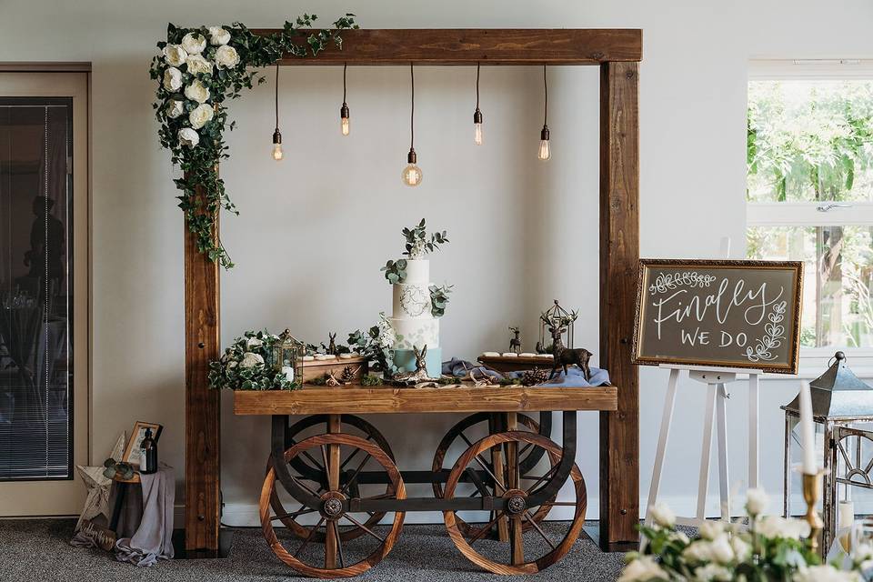 Rustic Market Cart & Arch