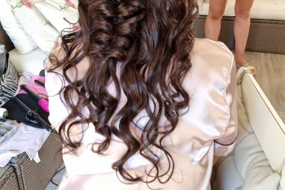 boho wedding hair stylist