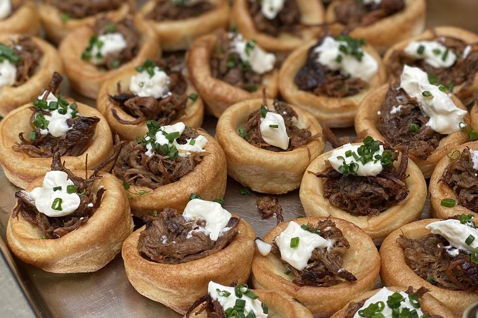 Pulled Beef In Yorkshire Puddi