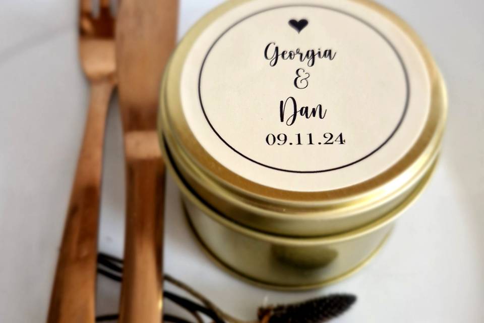 Wedding favor in a can style 1