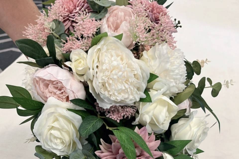 Faux waterfall bouquet