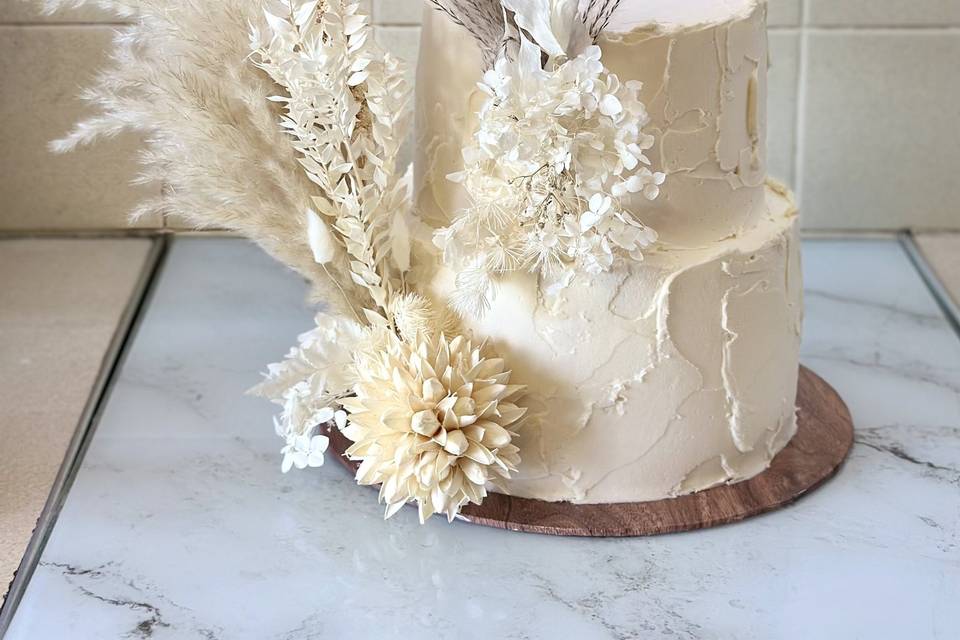 Dried flower cake