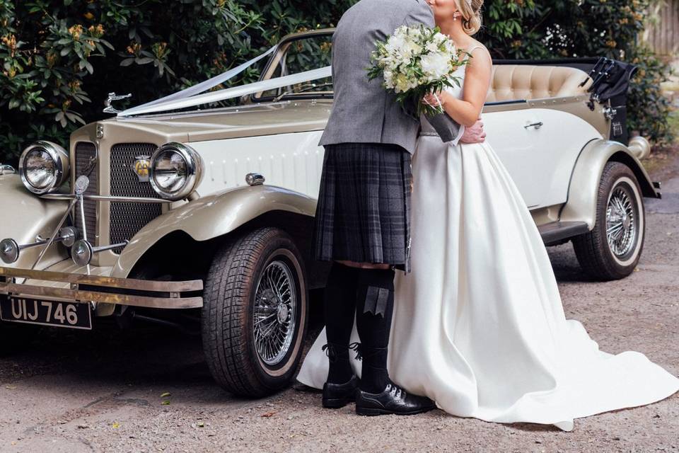 Classic wedding car