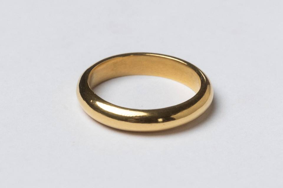 24k solid gold band