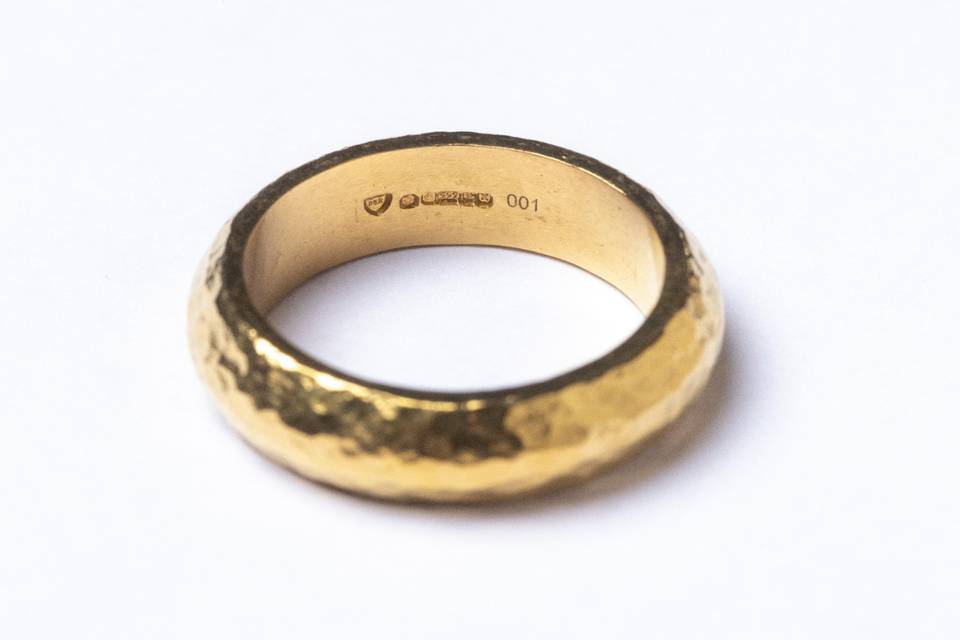 24k solid gold band