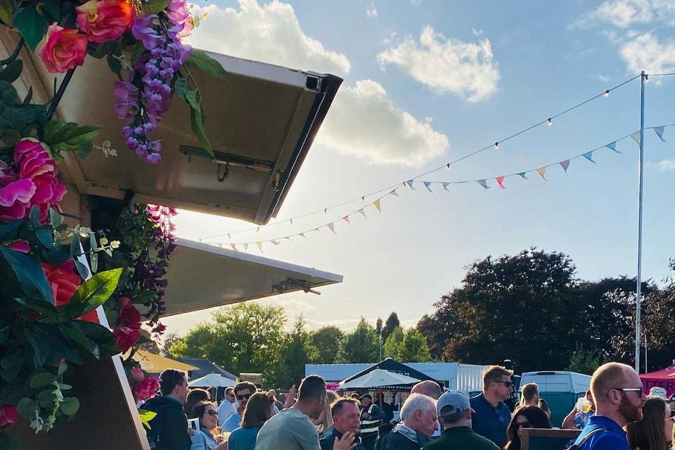 Serving at a festival