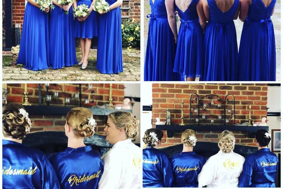 Bride and bridesmaids