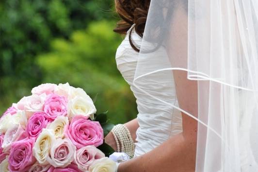 The bride on her wedding day