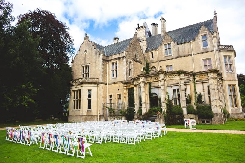 Civil Ceremony in the Formal Garden at Orchardleigh House