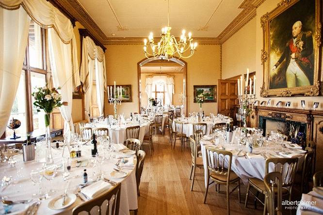 The Library set up for the Wedding Breakfast