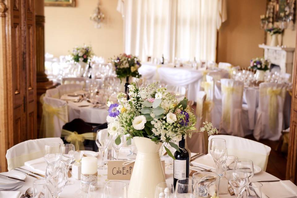 An example of The Ballroom laid for the Wedding Breakfast