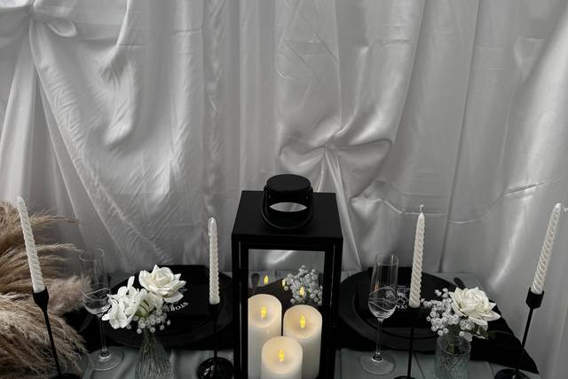 Example wedding table styling