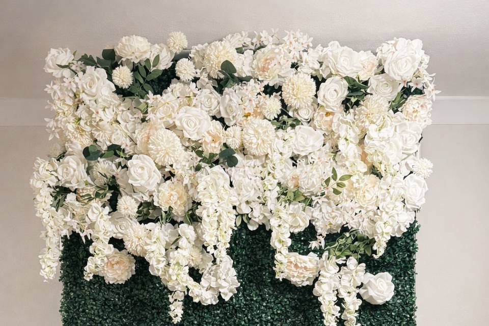 Half our 8ftx8ft flower wall