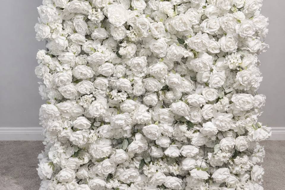 Half our 8ftx8ft flower wall