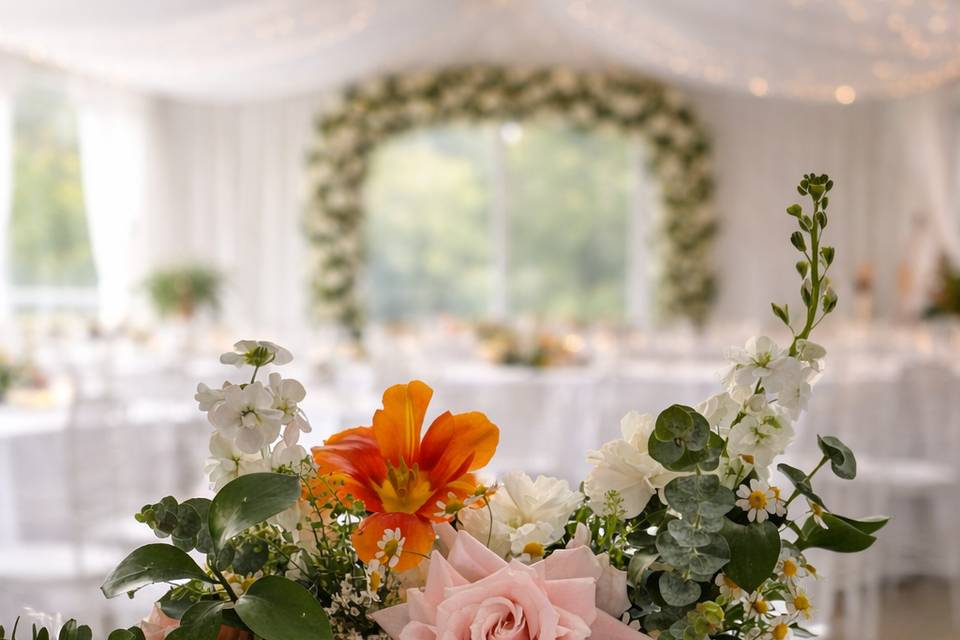 Fresh flowers centrepiece