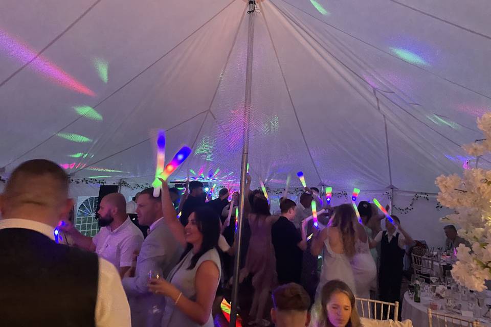 Marquee wedding in full flow