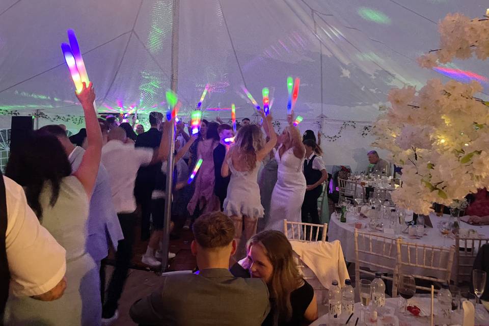 Marquee wedding in full flow